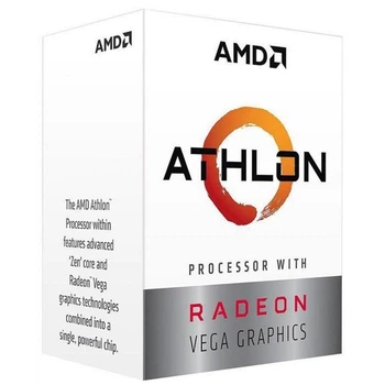 Процессор AMD (AM4) Athlon 200GE, Box, 2x3,2 GHz, Radeon Vega 3 (1000 MHz), L3 4Mb, Raven Ridge