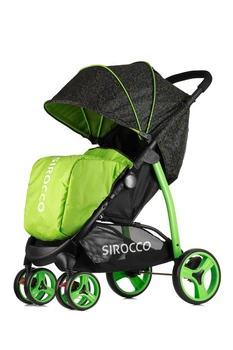 Коляска для детей Sirocco черно-зеленая
