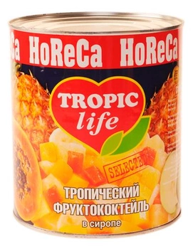 Тропический фруктовый коктейль в сиропе Tropic Life 3100 мл (4820086922104_5060162901183)
