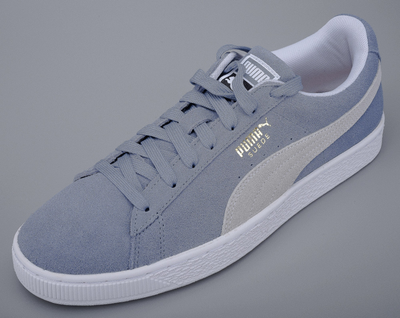 black and grey puma suede