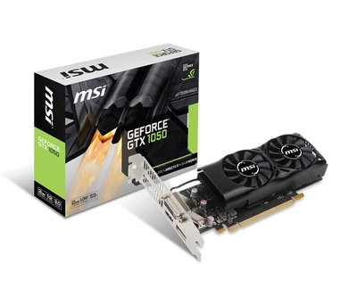 Видеокарта GeForce GTX1050 MSI 2Gb DDR5 128bit DVI/HDMI/DP 1455/7008 MHz Low Profile GTX 1050 2GT LP