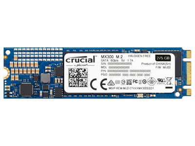 Твердотельный накопитель M.2 275Gb Crucial MX300 SATA3 2.5' TLC 3D VNAND 530/500 MB/s CT275MX300SSD4