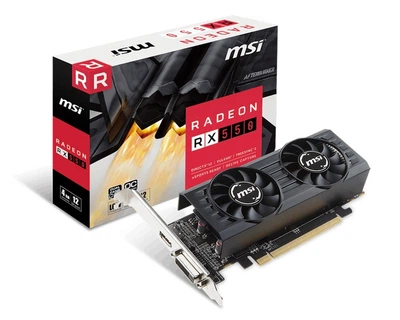 Відеокарта Radeon RX 550 MSI OC 4Gb DDR5 128bit DVI/HDMI 1203/6000MHz Low Profile RX 550 4GT LP OC