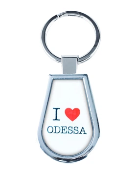 Брелок "I Love Odessa", білий