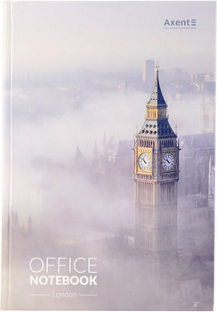 Книга канцелярська Axent London А4 у твердій обкладинці 192 аркуші клітинка (8423-21-A)