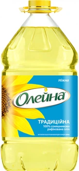Олія соняшникова Олейна Традиційна рафінована 5 л (4.6 кг) (4820001113976)