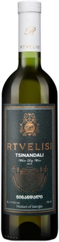 Вино Rtvelisi Цинандали белое сухое 0.75 л 11-13% (4860117330126)