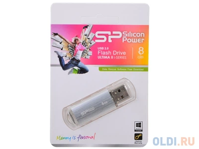 Флеш-накопичувач SiliconPower USB 2.0 Ultima II - I series 8Gb Silver (SP008GBUF2M01V1S)