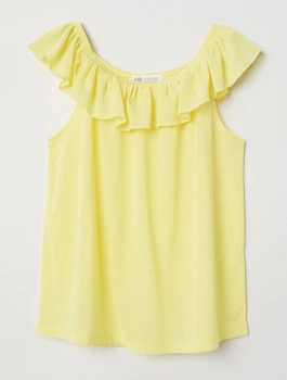 Блузка трикотажная для девочки H&M 0619777006 158-164 см (12-14 years) Желтый