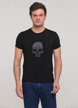Футболка "Only Man" (95-TSH-3-02-black/skull-2XL)