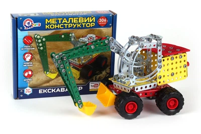 Конструктор металлический «Экскаватор», 306 деталей 4784