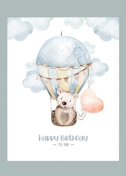 Открытка детский День рождения Cardsforsoul Мишка 10,5 X 14,8 cм