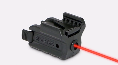 Лазерний целеуказатель LaserMax Spartan на планку Пикатинни (червоний, 650 нМ, CR1/3N, двостороннє управління)