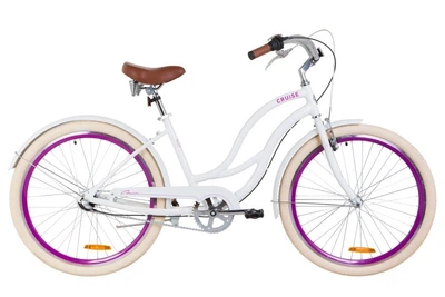 Велосипед 26" Dorozhnik CRUISE 14G планет. рама-18" Al белый OPS-D-26-058