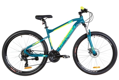 Велосипед 27.5" Optimabikes F-1 AM 14G DD алюминиевый 2019 (бирюзово-желтый) OptimaBikes OPS-OP-27.5-031