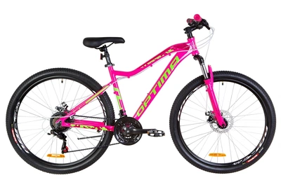 Велосипед 27.5" Optimabikes алюминиевыйPINA AM 14G DD алюминиевый 2019 (малиновый с салатным) OptimaBikes OPS-OP-27.5-029