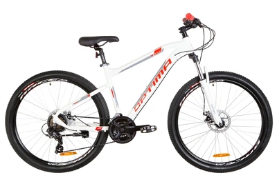 Велосипед 27.5" Optimabikes F-1 AM 14G DD алюминиевый 2019 (бело-красный) OptimaBikes OPS-OP-27.5-030