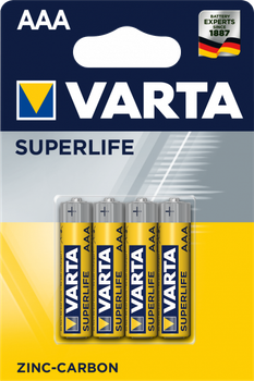 Батарейка VARTA SUPERLIFE ААА BLI 4 ZINС-CARBON * (187) 4шт