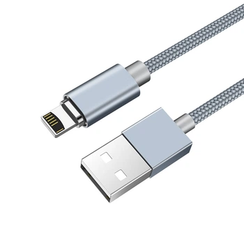 Кабель USB HOCO U40A Магнітний Lightning (1М) Сірий