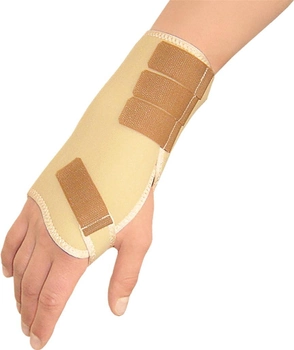 Повязка медицинская эластичная лучезапястная с жесткой вставкой Tonus Elast 0210 №2 для правой руки Бежевая 1 шт (4750283020733)
