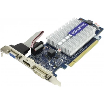 Видеокарта Gigabyte GeForce 210 (1 ГБ, GDDR3, 64 бит, 520/1237 МГц, VGA, DVI, HDMI, GV-N210SL-1GI Б/У
