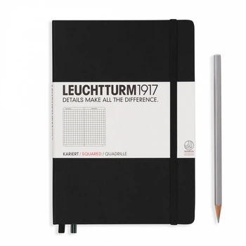 Блокнот Leuchtturm1917 средний А5 Черный нелинованный 14,5х21 см (311333) (4004117258398)