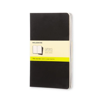 Блокнот Moleskine Cahier Черный средний 80 страниц нелинованный 13х21 см (9788883704970)