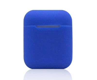 Силиконовый чехол TopCase для беспроводных наушников Apple Airpods(синий)