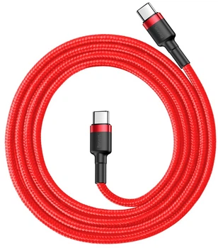 Кабель Baseus Cafule Type-C 3 А PD 2.0 60 Вт Flash Charging 2.0 м Red (CATKLF-H09)