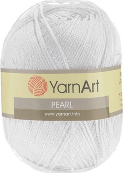 Турецкая пряжа для вязания YarnArt Pearl (перл) вискоза-106 белый