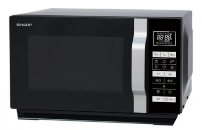Микроволновая печь Sharp R360BK черная без поворотного стола 23л 900Вт с грилем