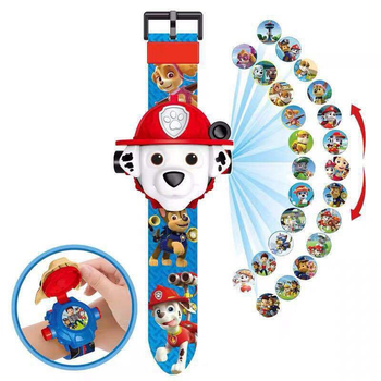 Часы наручные детские с 3d проектором "Щенячий патруль (Paw Patrol)/ Маршал" 1002-8