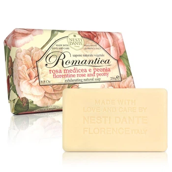 Італійське мило Nesti Dante Romantica Rosa Medicea & Peonia 250 гр