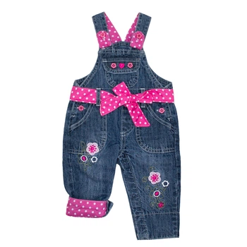 Полукомбинезон джинс для девочки Baby Pep 9992B 62 см Розовый