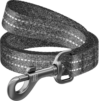 Поводок для собак из восстановленного хлопка Collar WAUDOG Re-cotton светоотражающий, S, Ш 15 мм, Дл 300 см (030811)