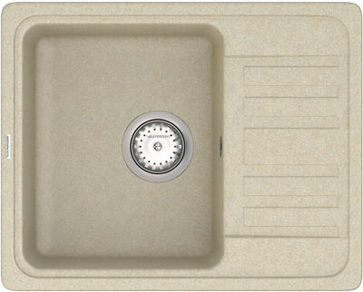 Кухонна мийка граніт VANKOR Hope HMP 02.57 Beige + сифон одинарний VANKOR Стандарт