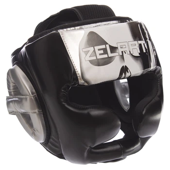 Шлем боксерский с полной защитой Zelart Heroe 1320 размер XL Black-White