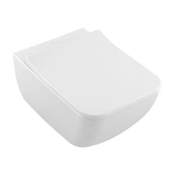 Унитаз подвесной для инсталляции безободковый белый VILLEROY&BOCH VENTICELLO с сиденьем с микролифтом 4611RL01