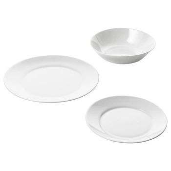 Сервиз IKEA (ИКЕА) SAMTIDIG 12 предметов белый (703.461.59)