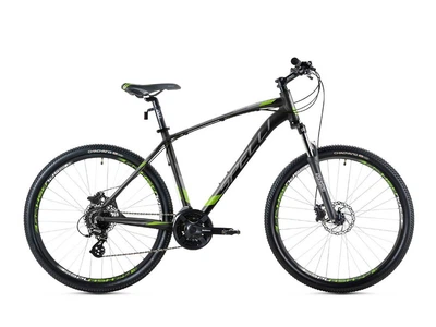 Велосипед Spelli SX-4700 27.5″ (рама 17", черный/зеленый)