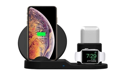 Док-станция беспроводная BTB wireless fast charger 3 в 1 5660 Black(BDP047)