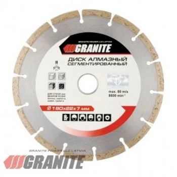 Диск алмазний GRANITE AG SEGMENTED 180 мм (Арт.: 9-00-180)