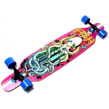 Детский деревяный лонгборд Fish Skateboards с принтом Оctopod из канадского клена до 100 кг от 7 лет