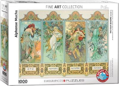 Puzzle EuroGraphics Cztery pory roku Alfons Mucha 1000 elementów 6000-0824 (628136608244)