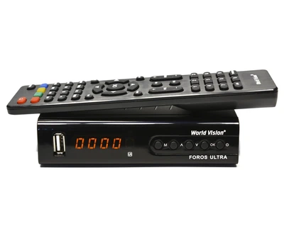 ТВ-ресивер стандарта DVB-T/T2/S/S2/C World Vision Foros Ultra с интернет приложениями