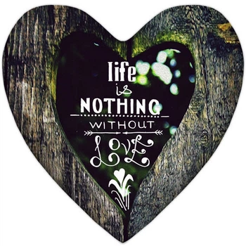 Подушка серце Life is nothing without love 37x37 см