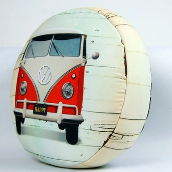 Подушка-пуфик круглая Volkswagen 35х35х7,5 см
