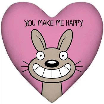 Подушка серце You make me happy 37x37 см