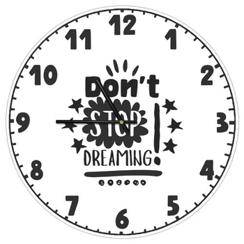Часы настенные круглые Don`t stop dreaming! 36 см