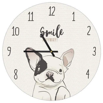 Часы настенные круглые Французкий бульдог Smile 36 см